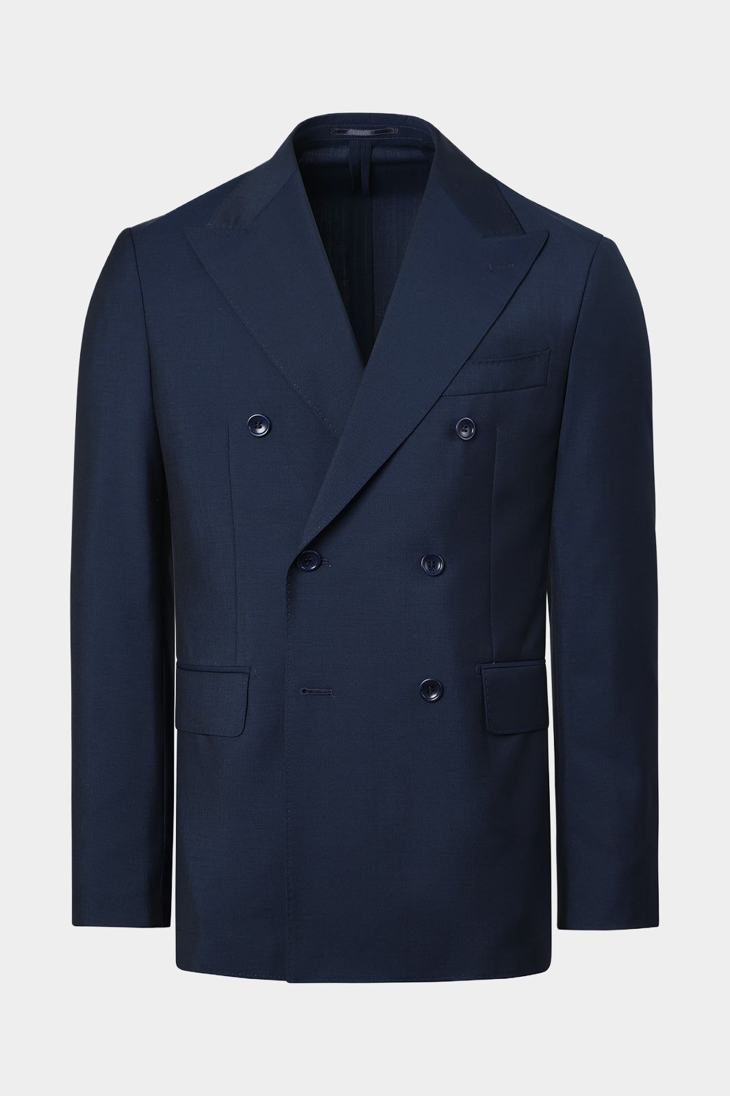 Double-breasted wool suit - Charcoal grey