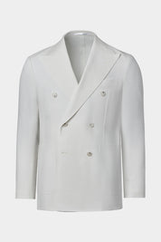 Costume croisé lin mélangé - Blanc