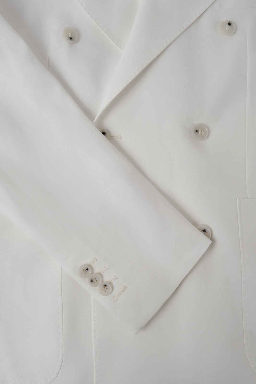 Costume croisé lin mélangé - Blanc