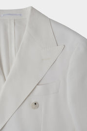 Costume croisé lin mélangé - Blanc