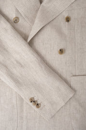 Linen double-breasted suit - Prince of Wales check - Swiss price 409 - to be checked by Dorit