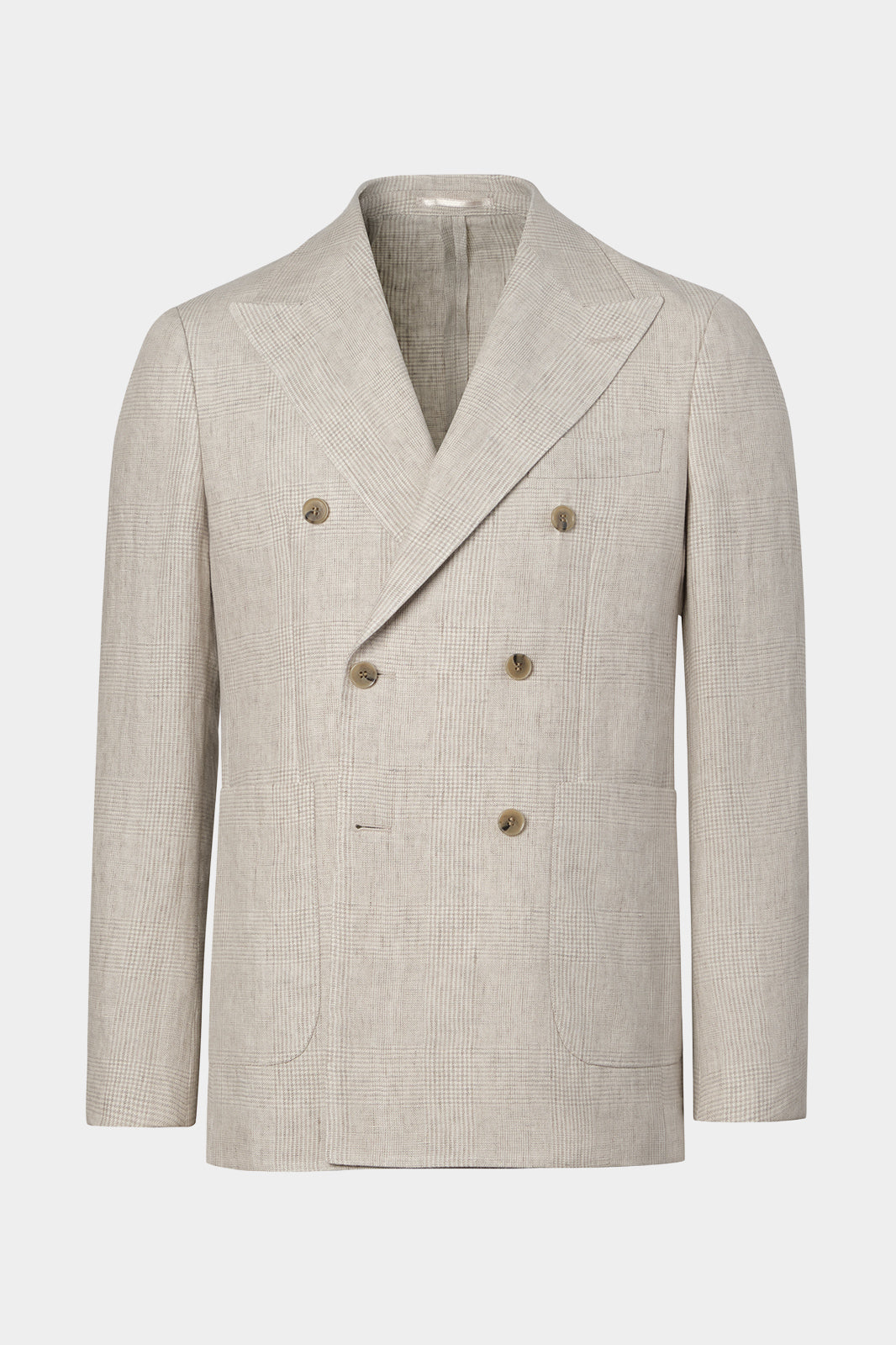 Linen double-breasted suit - Prince of Wales check - Swiss price 409 - to be checked by Dorit