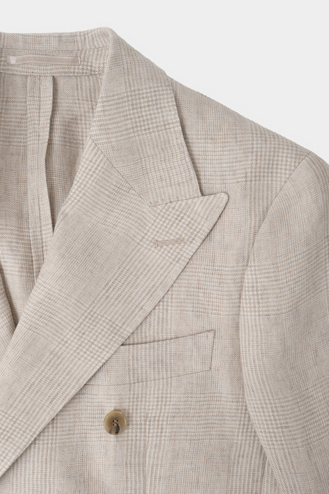 Linen double-breasted suit - Prince of Wales check - Swiss price 409 - to be checked by Dorit