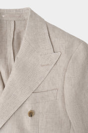 Linen double-breasted suit - Prince of Wales check - Swiss price 409 - to be checked by Dorit