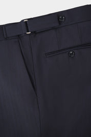 Double-breasted suit and trousers with adjustable tabs - Grey with stripes