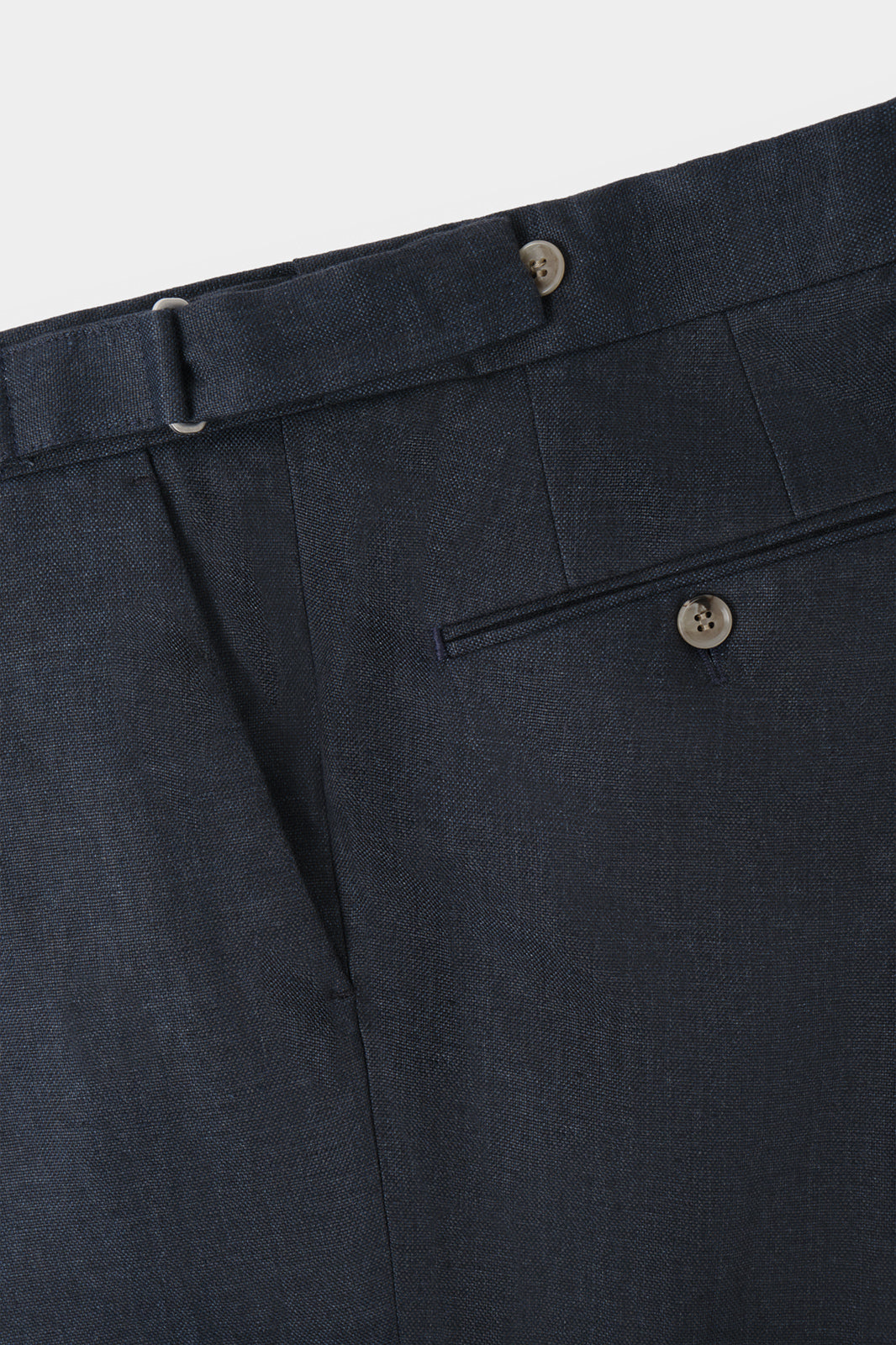 Double-breasted linen suit - Navy