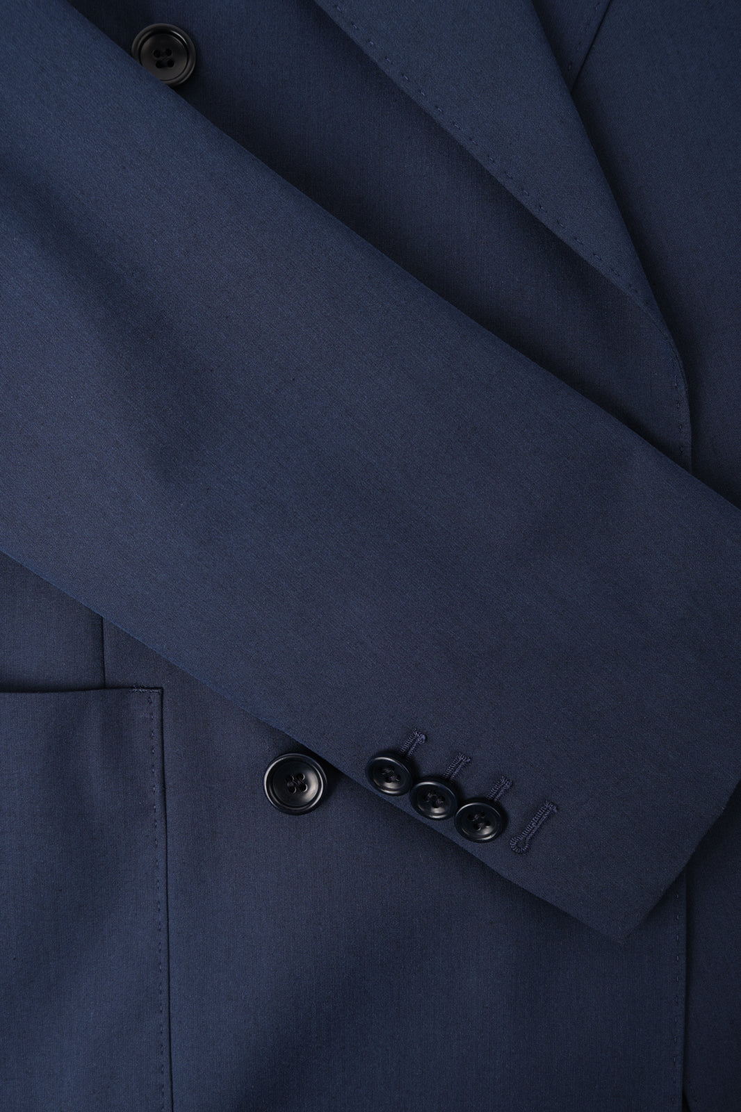 Double-breasted suit with patch pocket and drawstring trousers - Navy Blue