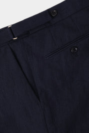 Double-breasted suit with patch pocket and drawstring trousers - Dark blue