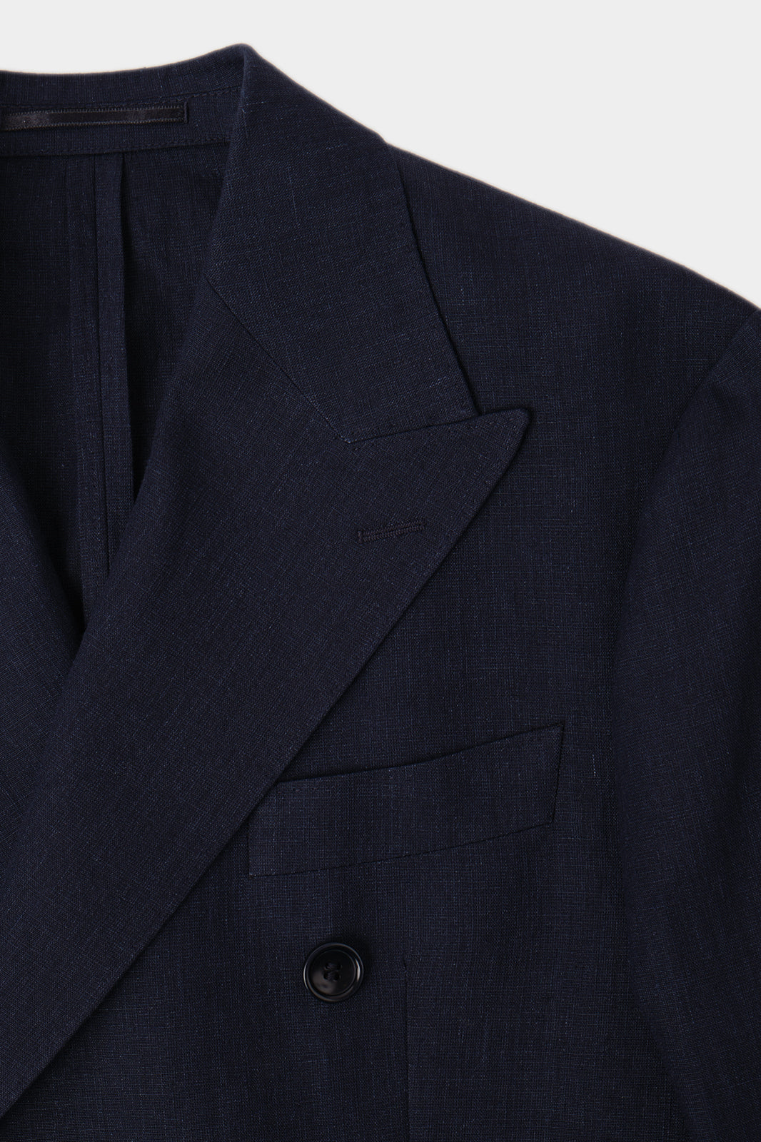 Double-breasted suit with patch pocket and drawstring trousers - Dark blue