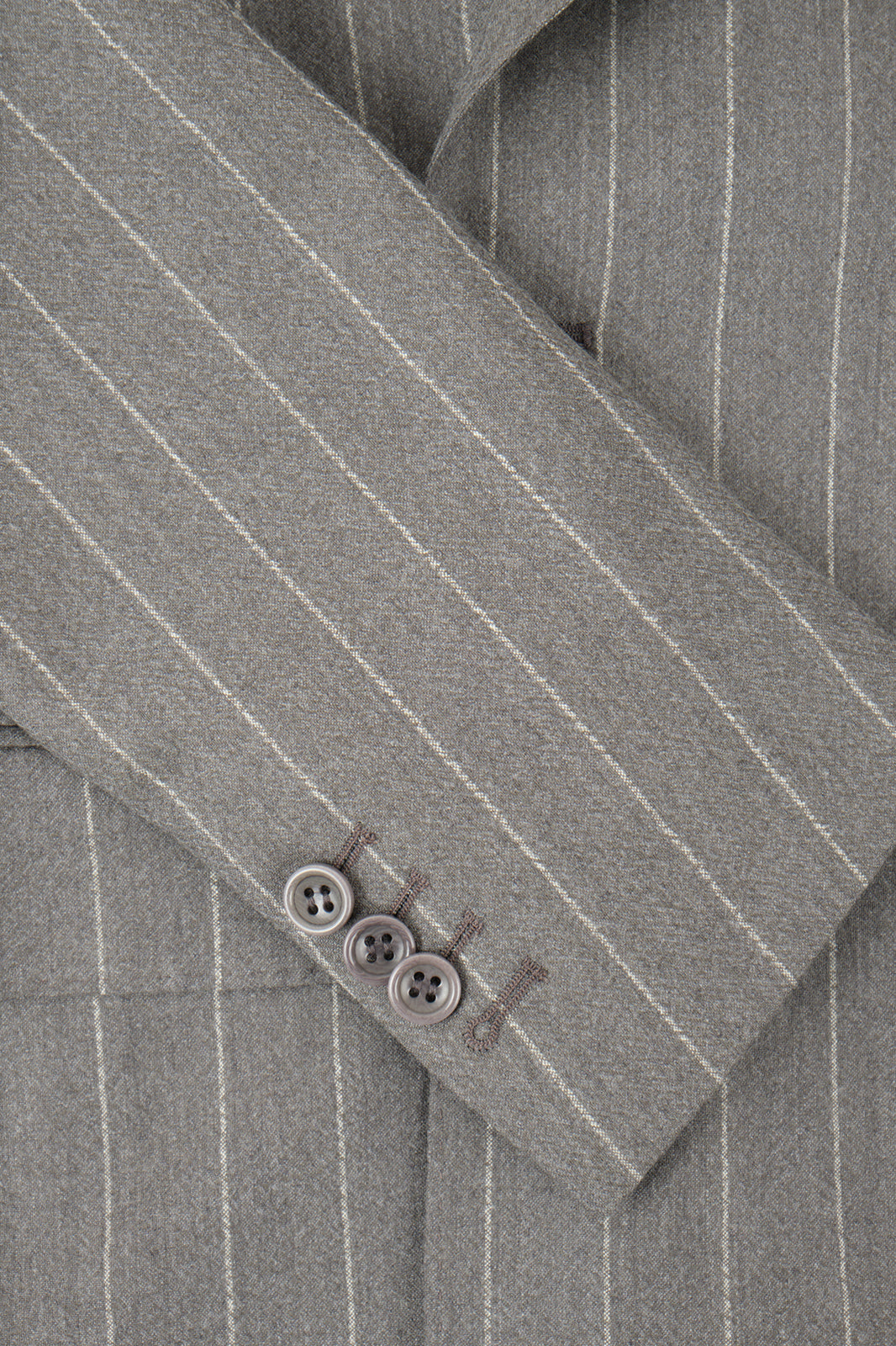 Costume croisé et pantalon patte de serrage - Gris à rayures