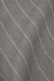 Costume croisé et pantalon patte de serrage - Gris à rayures