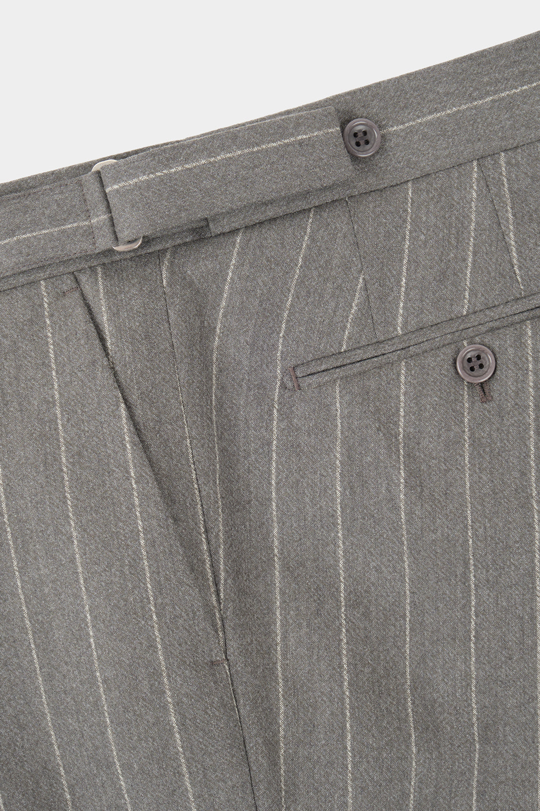 Costume croisé et pantalon patte de serrage - Gris à rayures