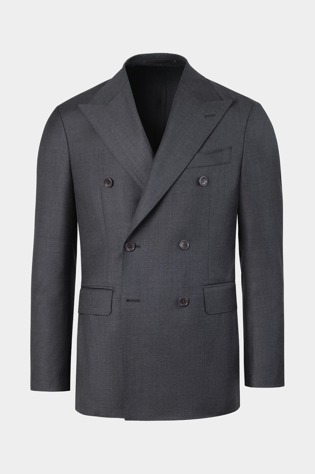 Double-breasted suit and trousers with adjustable tabs - Anthracite grey