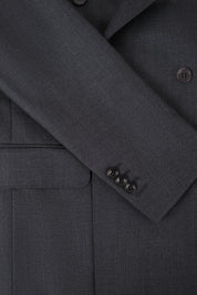 Double-breasted suit and trousers with adjustable tabs - Anthracite grey