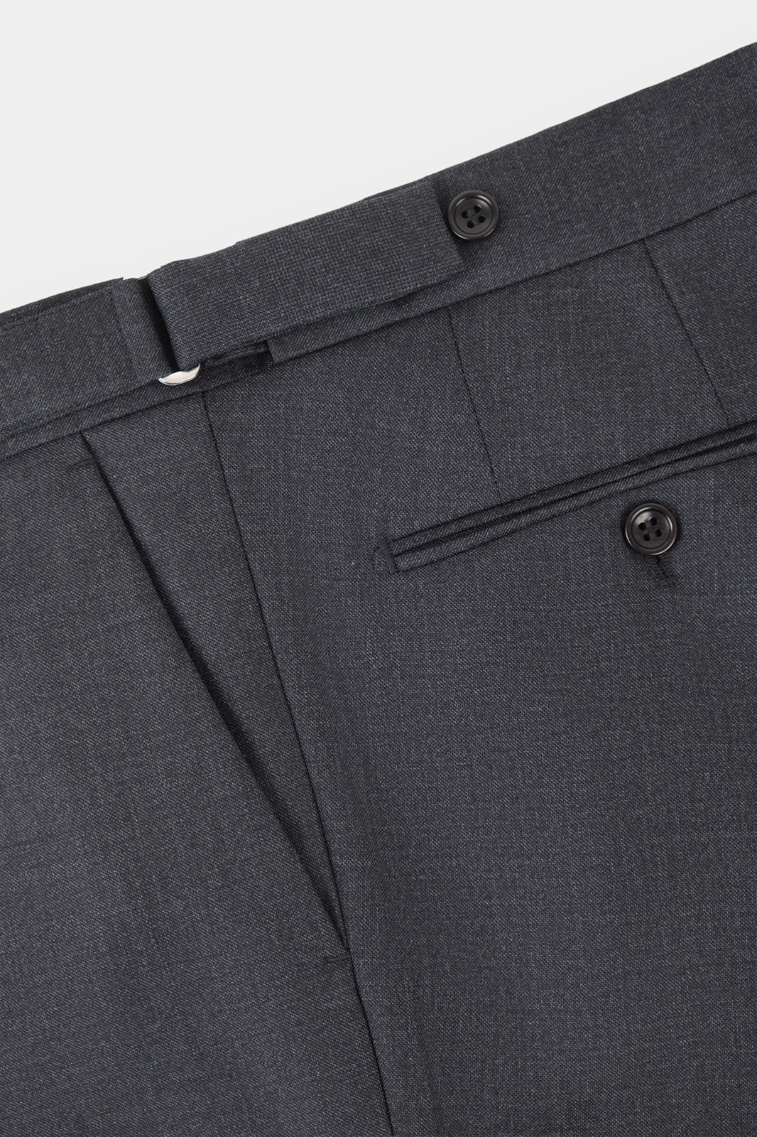 Double-breasted suit and trousers with adjustable tabs - Anthracite grey