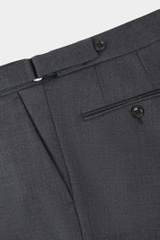 Double-breasted suit and trousers with adjustable tabs - Anthracite grey