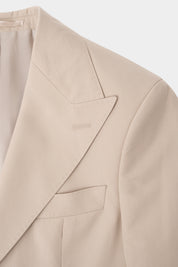 Arrow lapel suit and drawstring trousers - Beige