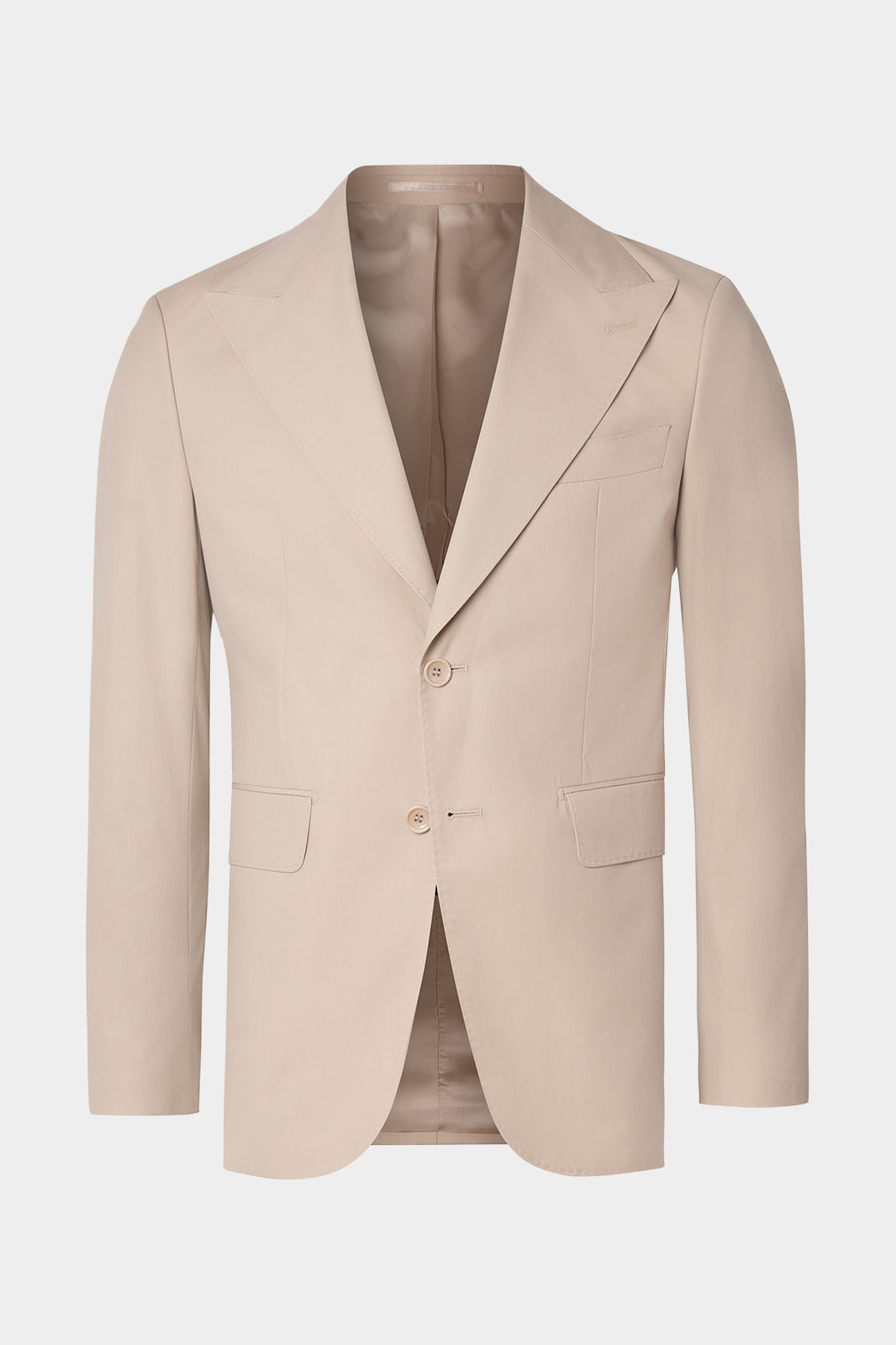 Arrow lapel suit and drawstring trousers - Beige