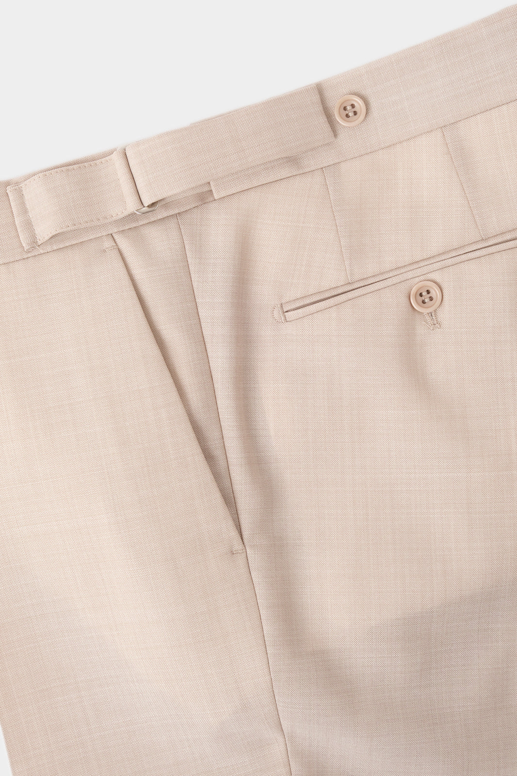 Arrow lapel suit and drawstring trousers - Light beige