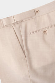 Arrow lapel suit and drawstring trousers - Light beige