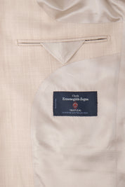 Arrow lapel suit and drawstring trousers - Light beige