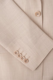 Arrow lapel suit and drawstring trousers - Light beige