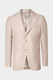 Arrow lapel suit and drawstring trousers - Light beige
