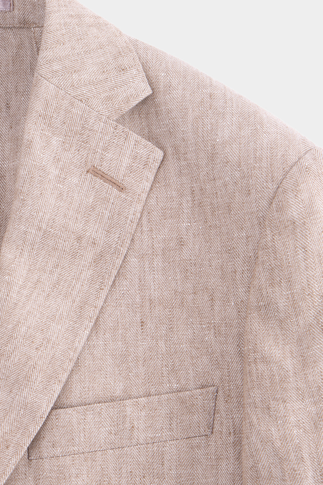 Veste en lin poche plaquée - Beige