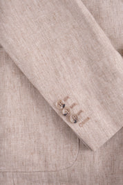Veste en lin poche plaquée - Beige
