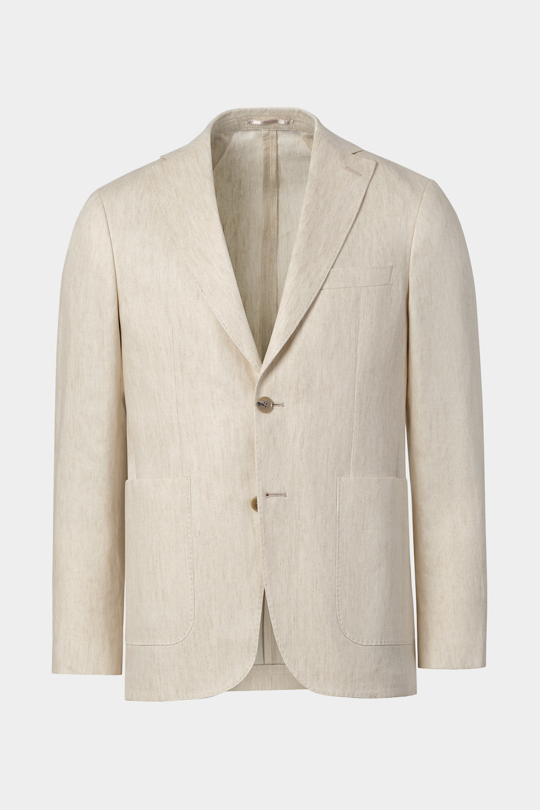 Veste droit coupe cintrée en 100% lin de chez Leo Master en beige clair