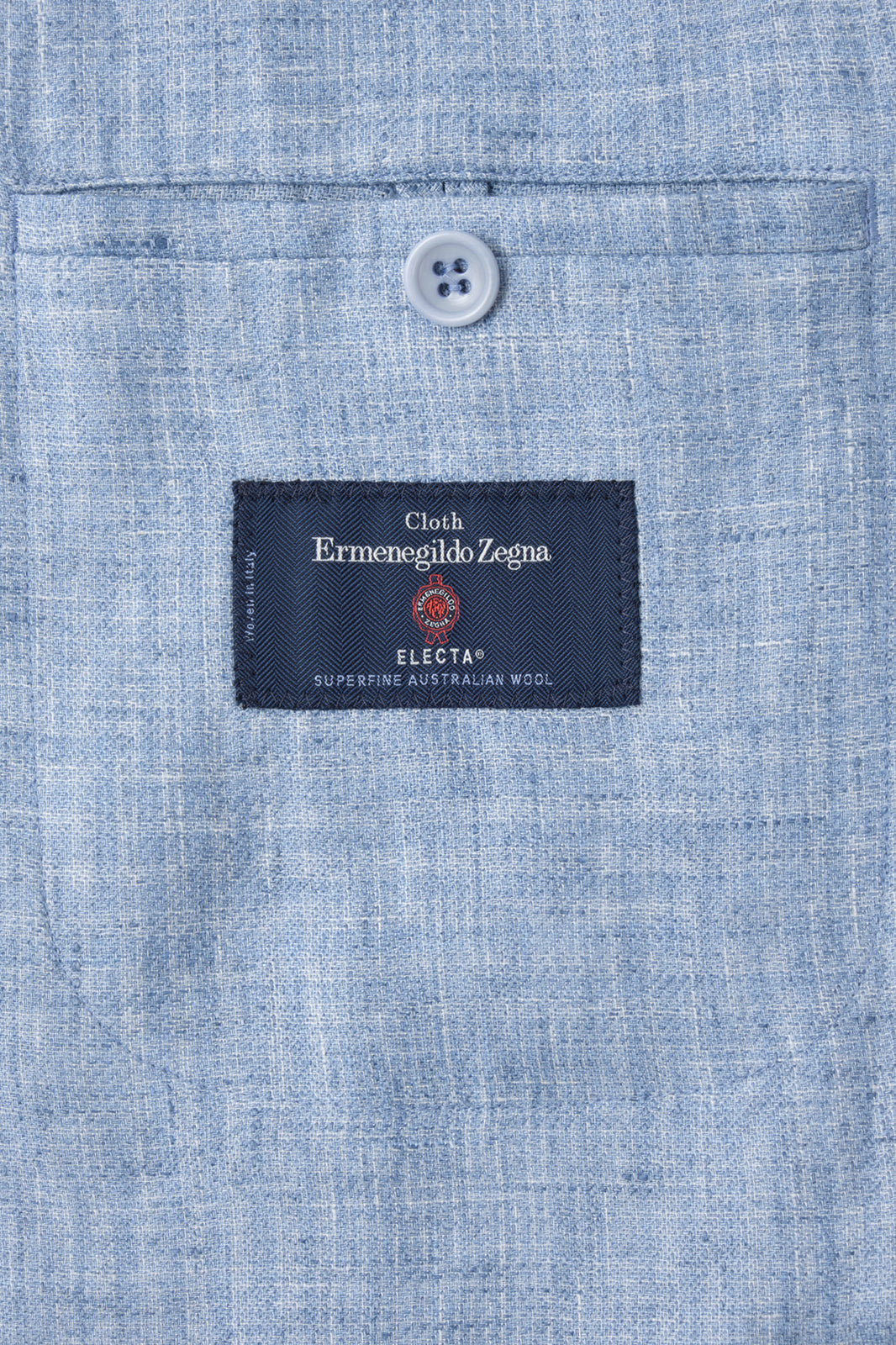 Veste en lin Zegna - Prince de Galles ciel