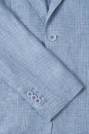 Veste en lin Zegna - Prince de Galles ciel
