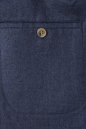 Blazer en lin et soie - Bleu