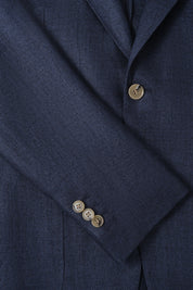 Blazer en lin et soie - Bleu