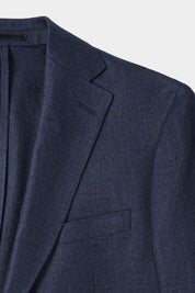 Blazer en lin et soie - Bleu