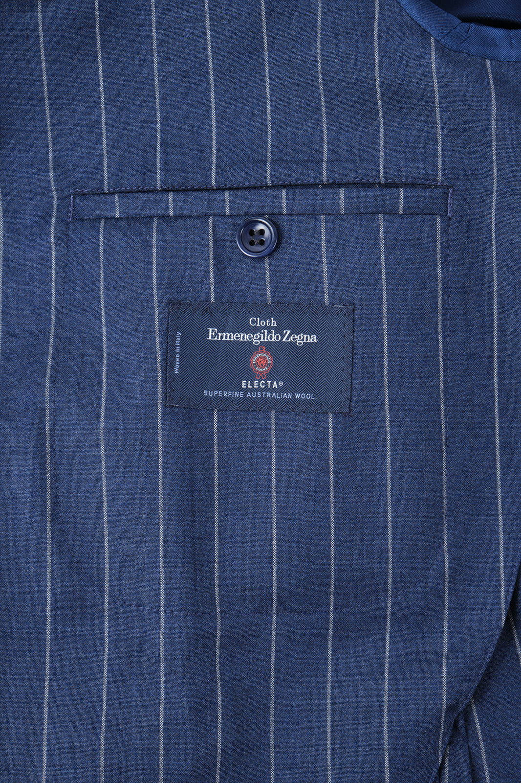 Costume poche plaquée à rayures - Marine et blanc