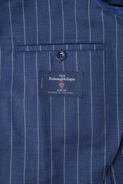 Costume poche plaquée à rayures - Marine et blanc