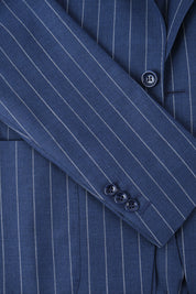 Costume poche plaquée à rayures - Marine et blanc