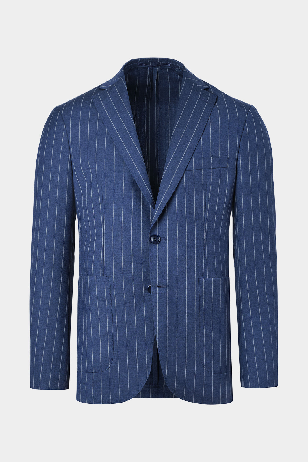 Costume poche plaquée à rayures - Marine et blanc