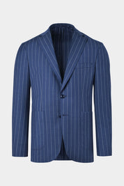 Costume poche plaquée à rayures - Marine et blanc