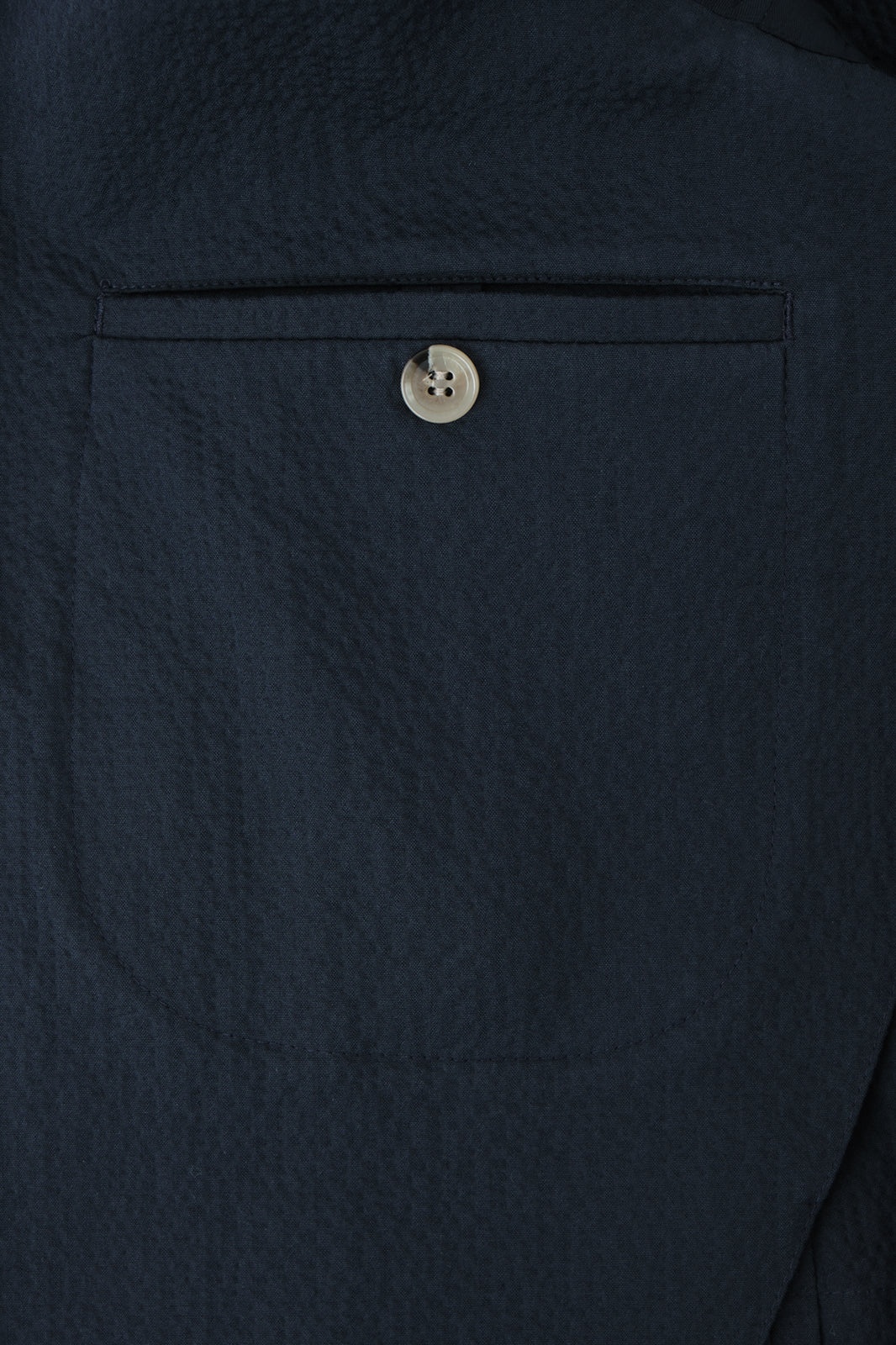 Costume Seersucker poche plaquée et boutonnage corne - Marine