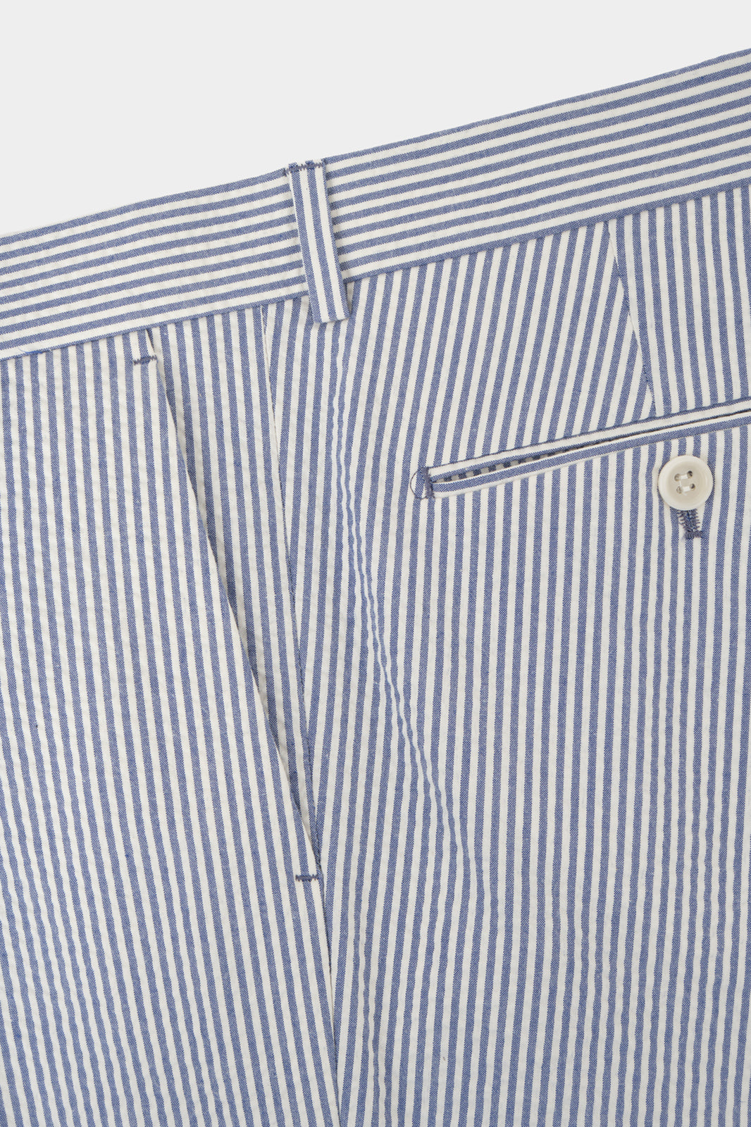 Costume à rayures Seersucker - Blanc et Bleu