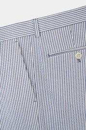 Costume à rayures Seersucker - Blanc et Bleu