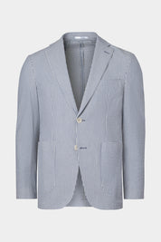 Costume à rayures Seersucker - Blanc et Bleu