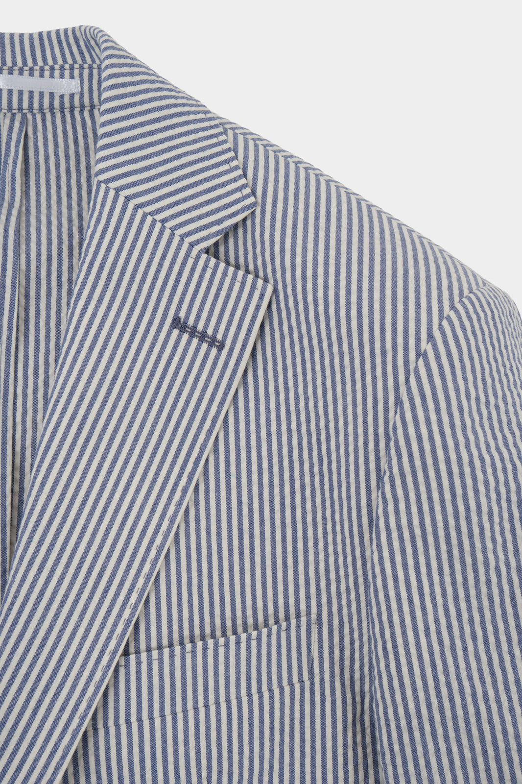 Costume à rayures Seersucker - Blanc et Bleu