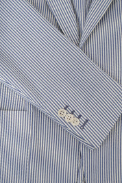 Costume à rayures Seersucker - Blanc et Bleu