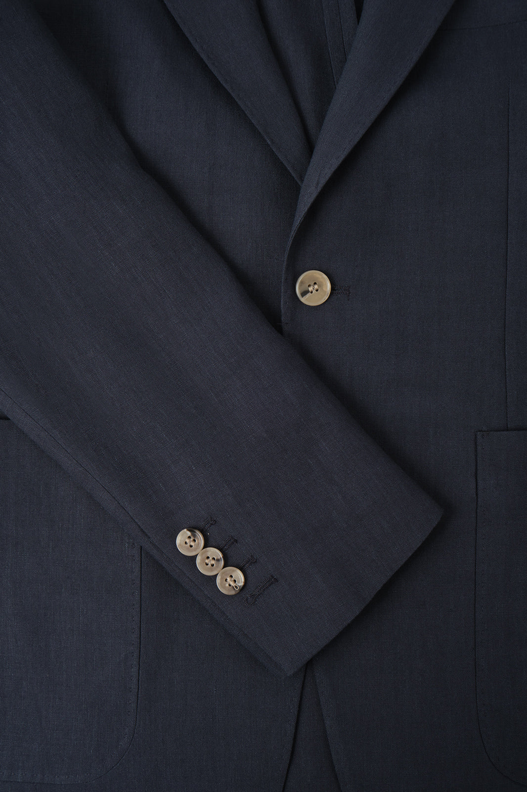 Blended linen suit - Navy