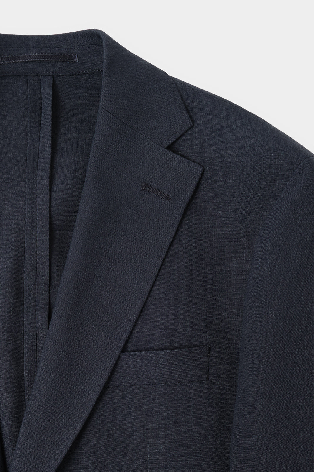 Blended linen suit - Navy