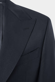 Costume revers pointe poche ticket - Noir