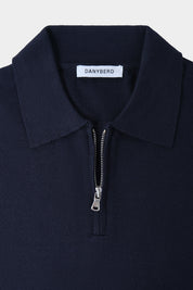 Pull col camionneur en laine - Marine